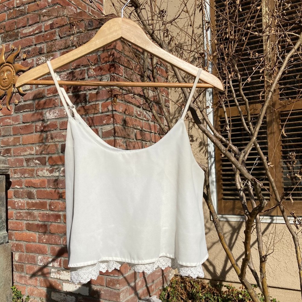 White Blouse Crop Top
